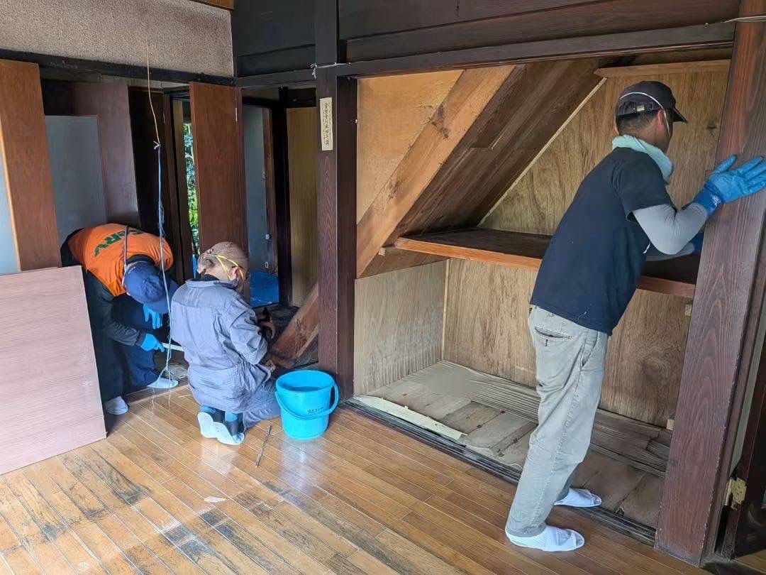 宝達志水町 能登半島豪雨 床上浸水家屋の清掃作業 災害ボランティア